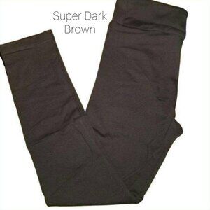 NEW NWT LuLaRoe SOLID Dark Brown Leggings Black OS TC TC2 Comfy Stretch Soft